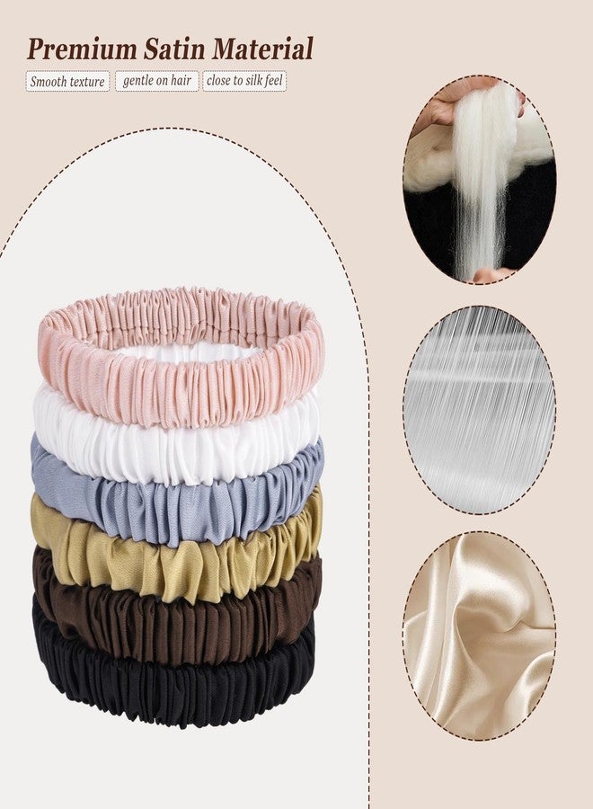 LEADUWAY 12 Pack Silky Soft Skinny Hair Ties, Silk-Like No Damage Scrunchies Elastic Ponytail Bands for Women Girls, Thin Thick Curly Hair - Image 2